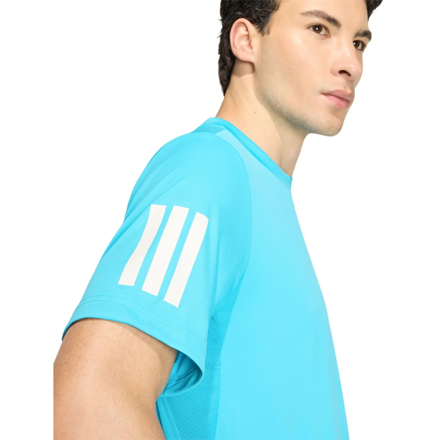 Adidas T-Shirt Club 3-Stripe Tee Blauw - Image 6