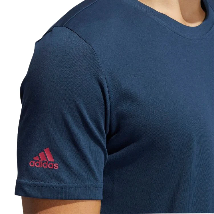 Adidas T-Shirt Golf Champion Heren Navy Pink - Image 3