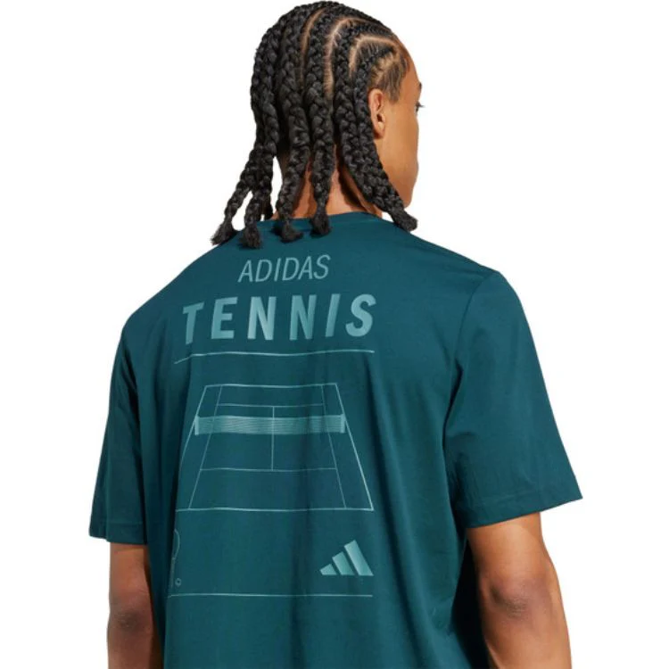 Adidas T-Shirt Graphic Tee Donkergroen - Image 6