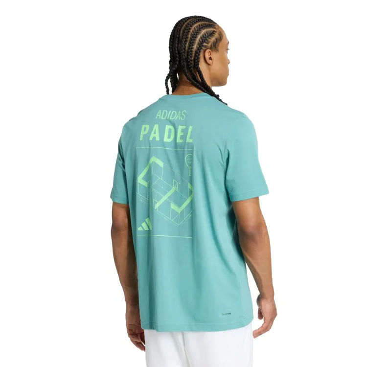 Adidas T-Shirt Padel Graphic Tee Groen - Image 3