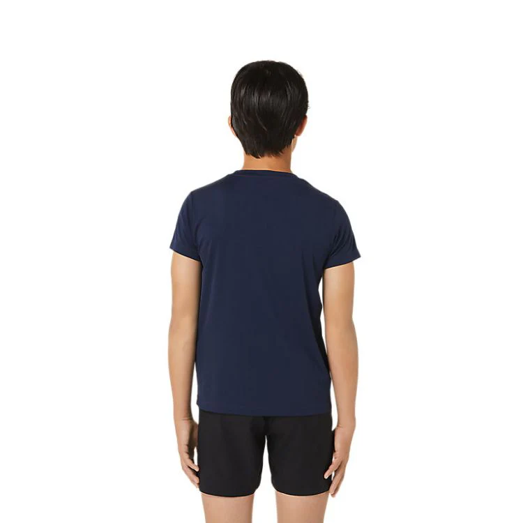Asics Boys T-Shirt Graphic SS Top Jongens Blauw - Image 4