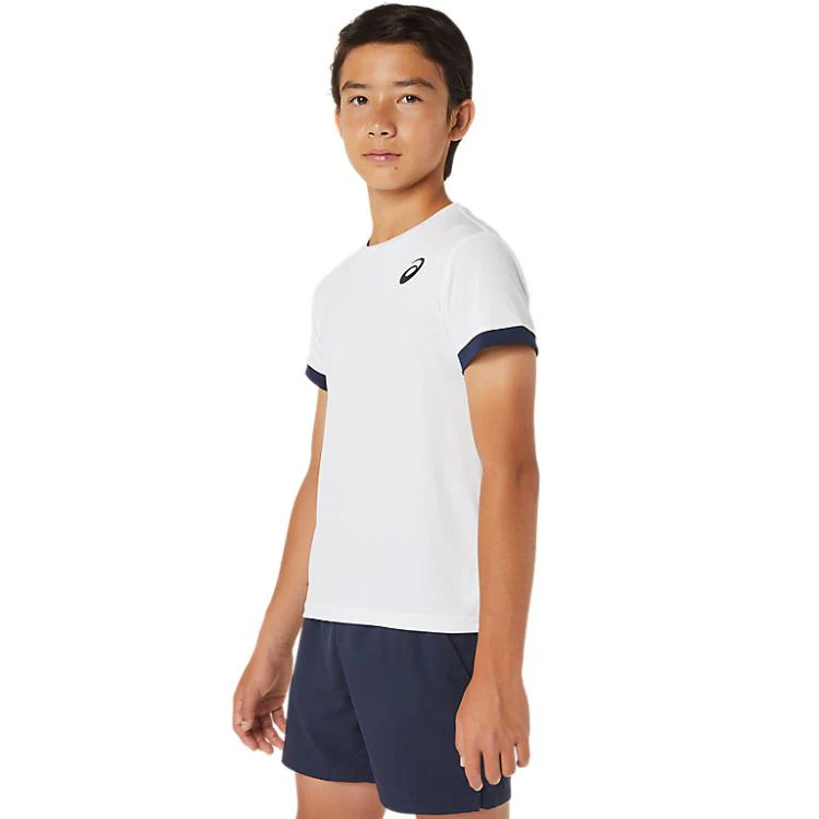 Asics Boys T-Shirt Tennis SS Top Jongens Wit - Image 3