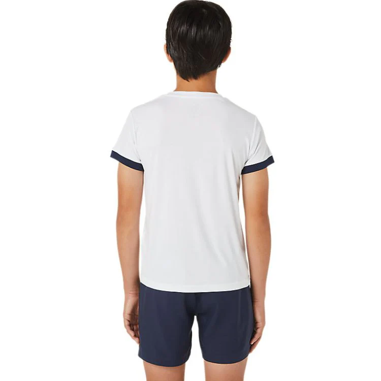 Asics Boys T-Shirt Tennis SS Top Jongens Wit - Image 4