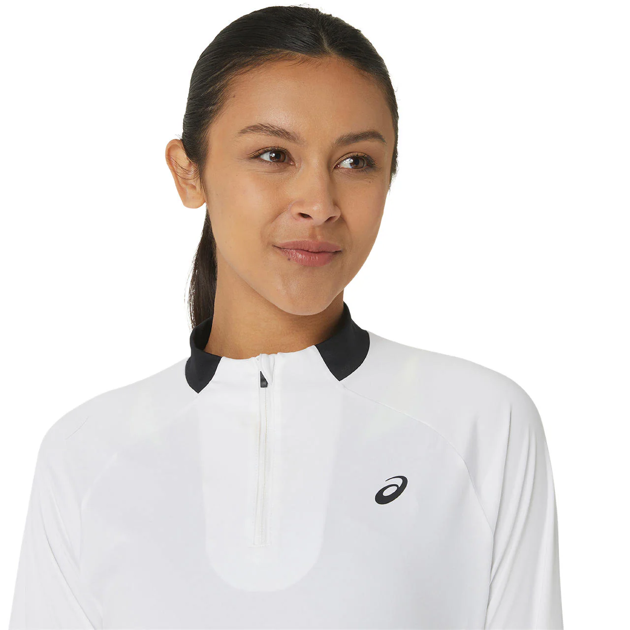 Asics Jacket Court LS Half Zip Dames Wit - Image 4
