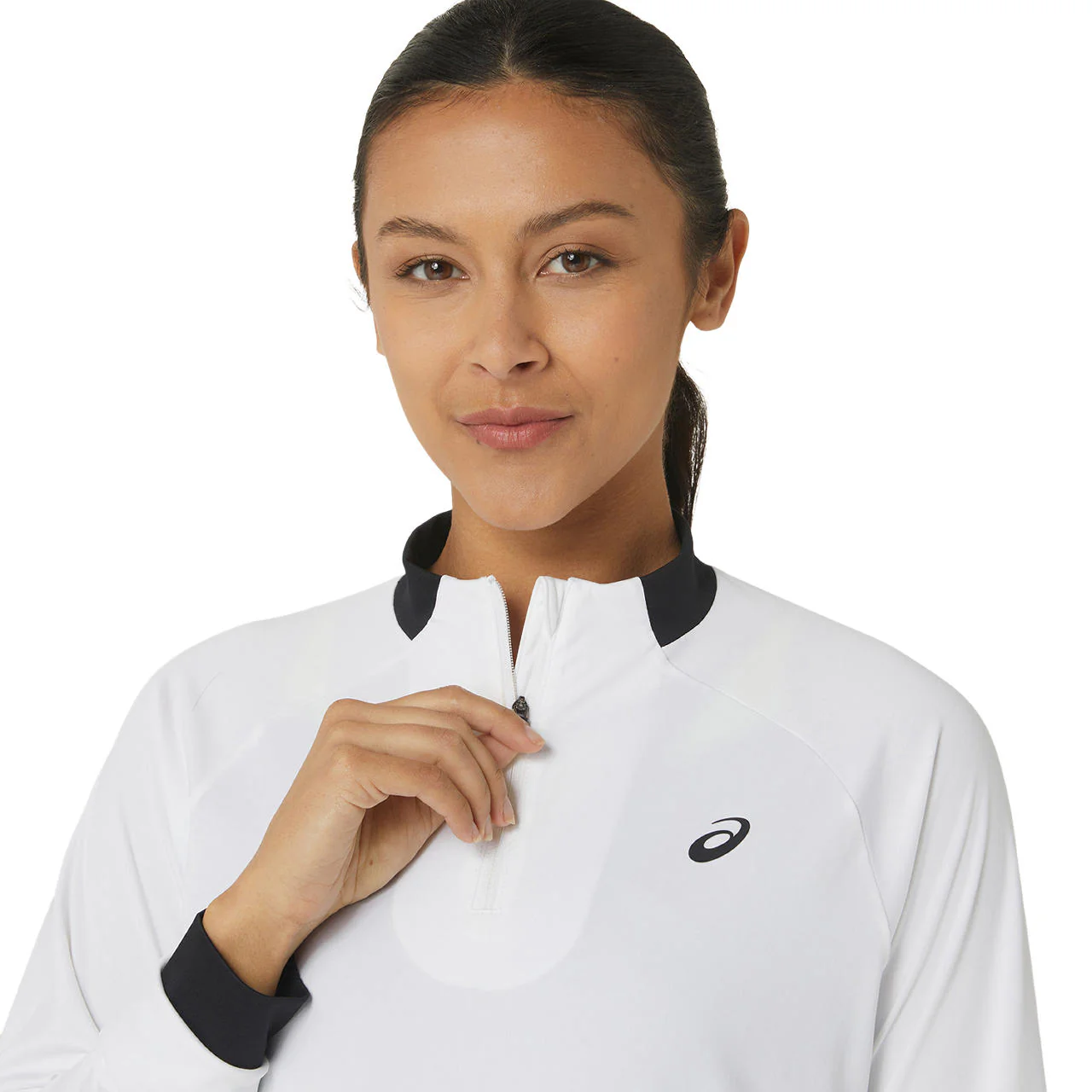 Asics Jacket Court LS Half Zip Dames Wit - Image 5