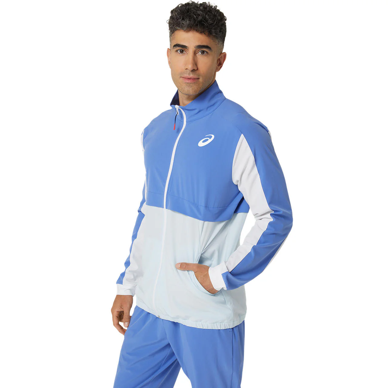 Asics Jacket Match Heren Sapphire Blauw Wit - Image 3