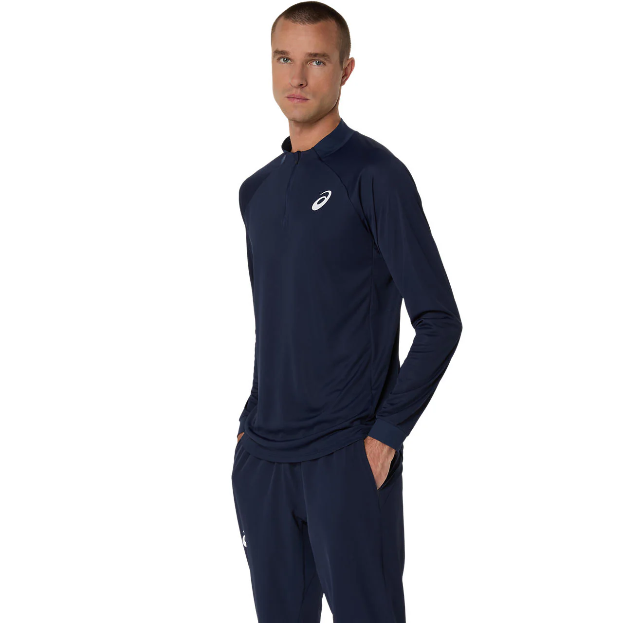 Asics Match Halfzip Top Heren Midnight Blue - Image 2