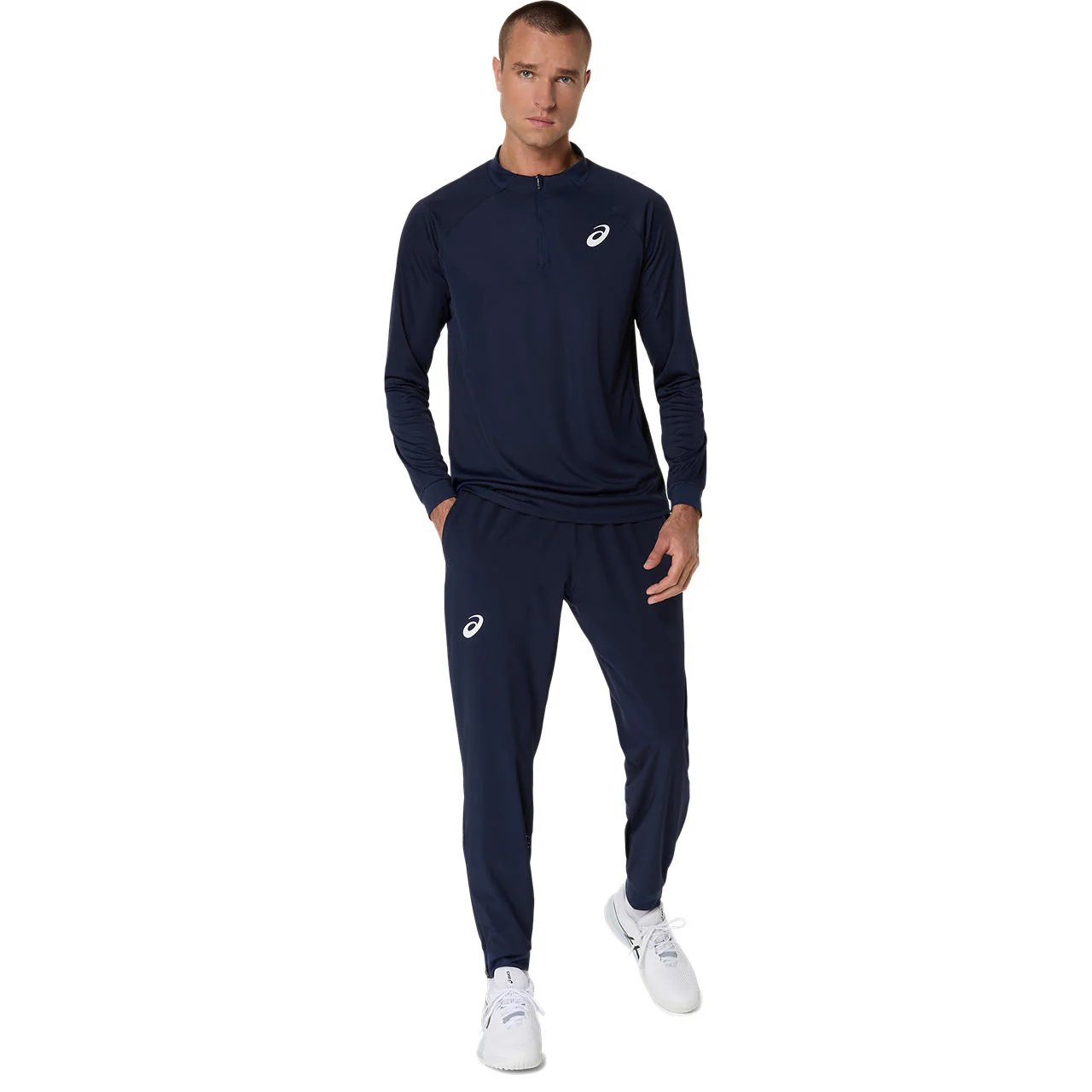 Asics Match Halfzip Top Heren Midnight Blue - Image 5