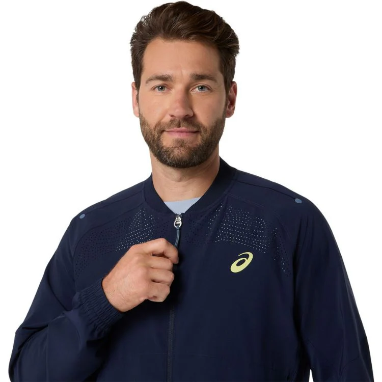 Asics Match Jacket Heren Midnight Navy - Image 2
