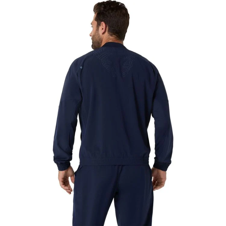 Asics Match Jacket Heren Midnight Navy - Image 3