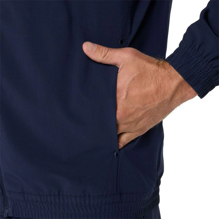 Asics Match Jacket Heren Midnight Navy - Image 4