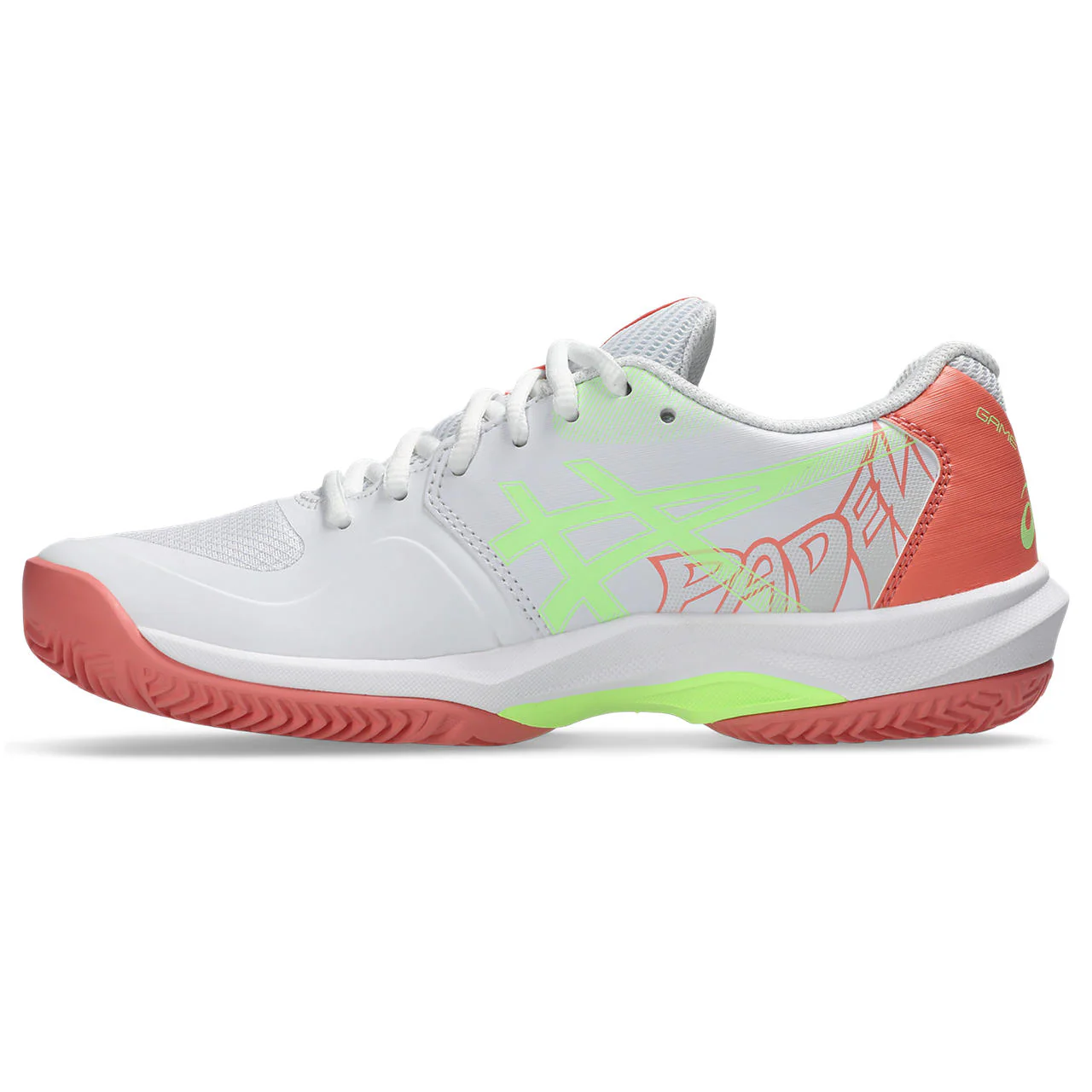 Asics Padelschoen Game FF Padel Dames Wit Oranje - Image 3