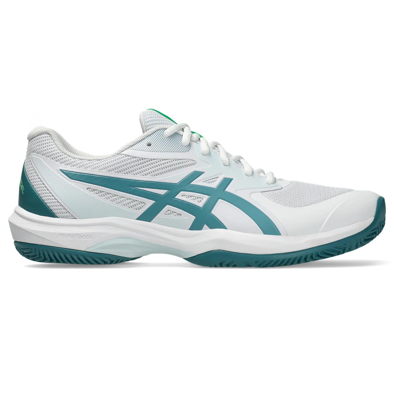 Asics Padelschoen Game FF Padel Heren Wit Groen