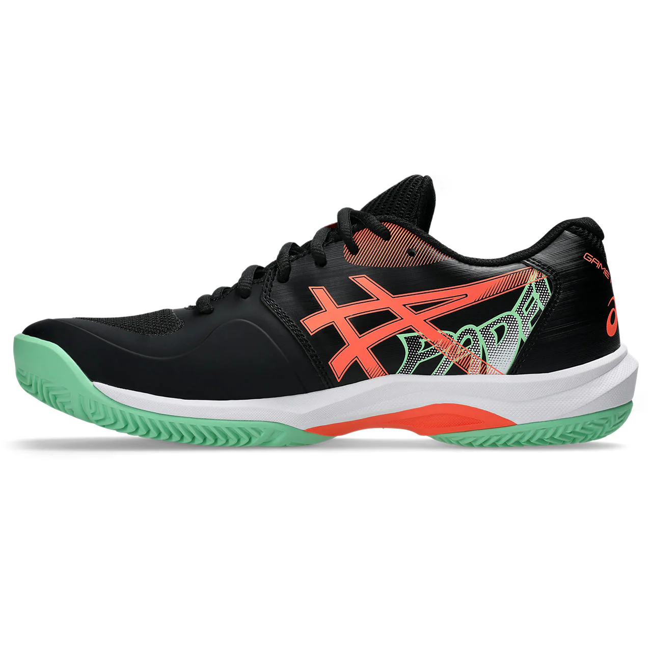 Asics Padelschoen Game FF Padel Heren Zwart Groen Oranje - Image 3