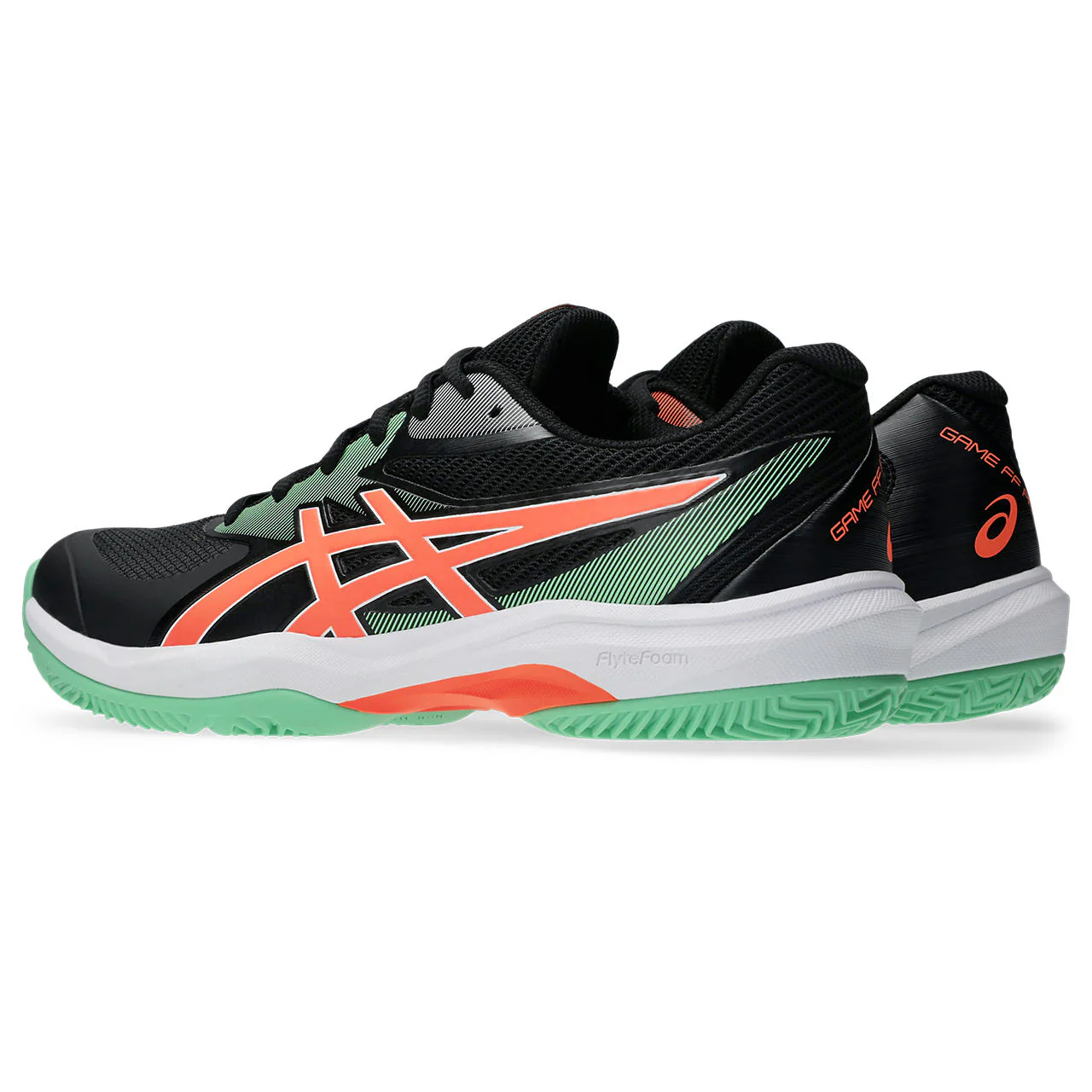 Asics Padelschoen Game FF Padel Heren Zwart Groen Oranje - Image 6