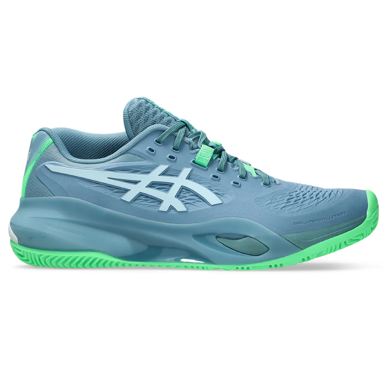 Asics Padelschoen Gel Resolution X Padel Heren Blauw Grijs