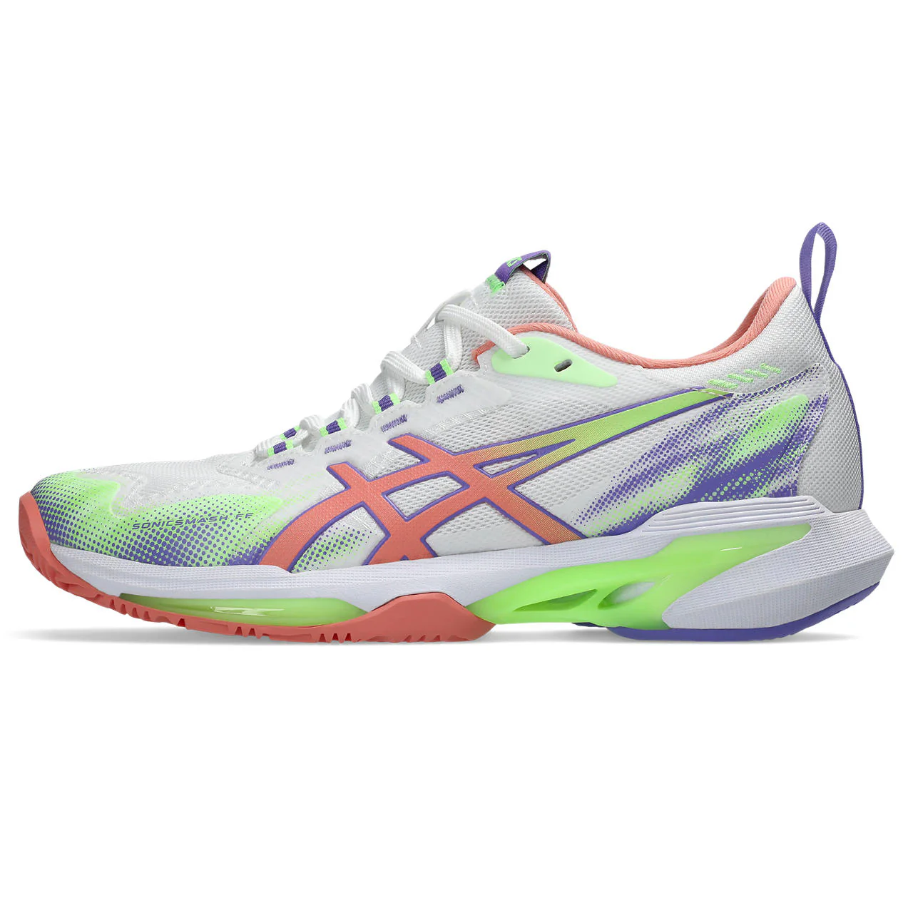 Asics Padelschoen Sonicsmash FF Dames Wit Paars Oranje - Image 3