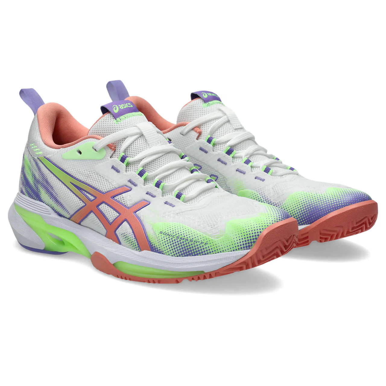 Asics Padelschoen Sonicsmash FF Dames Wit Paars Oranje - Image 4