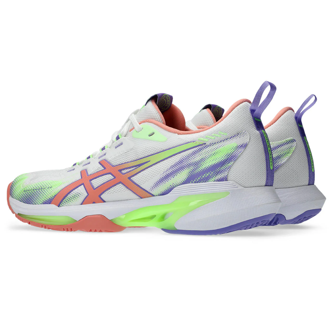 Asics Padelschoen Sonicsmash FF Dames Wit Paars Oranje - Image 5