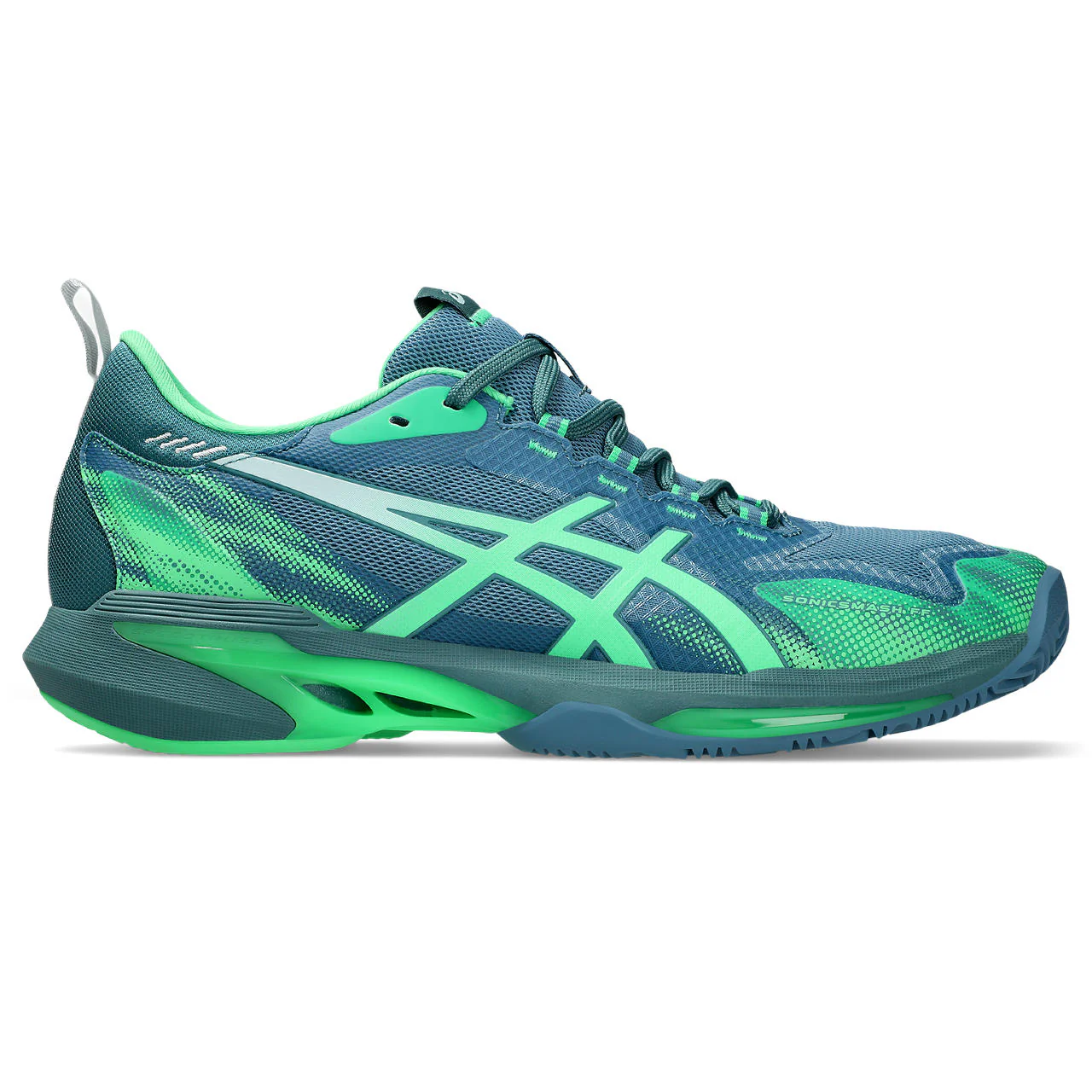 Asics Padelschoen Sonicsmash FF Heren Blauw Groen