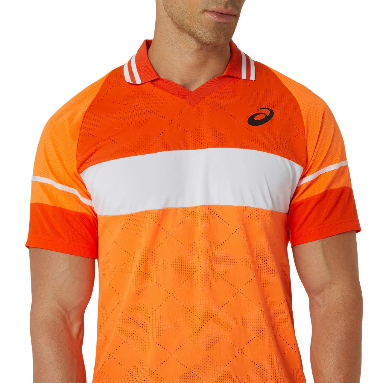 Asics Polo Shirt Match Actibreeze Heren Koi Oranje - Image 4