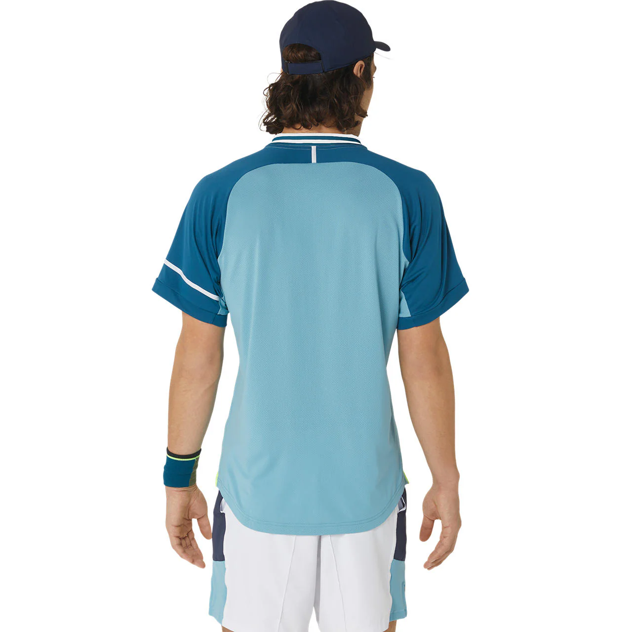 Asics Polo Shirt Match Heren Lichtblauw - Image 2