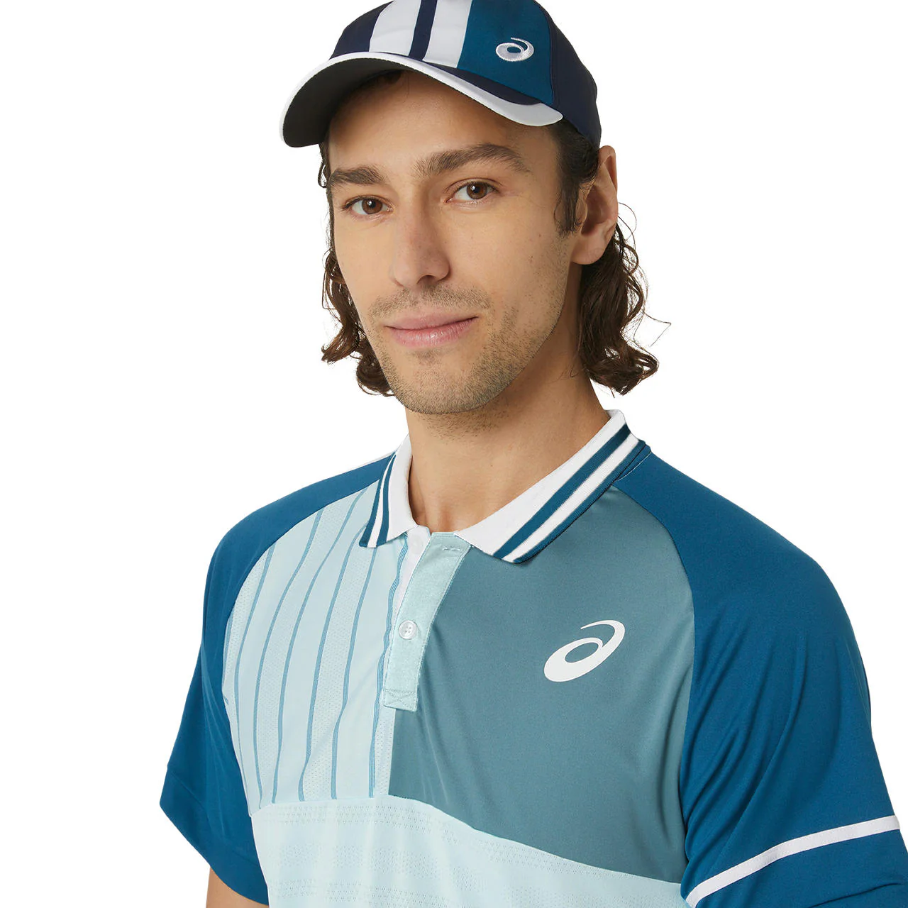 Asics Polo Shirt Match Heren Lichtblauw - Image 3