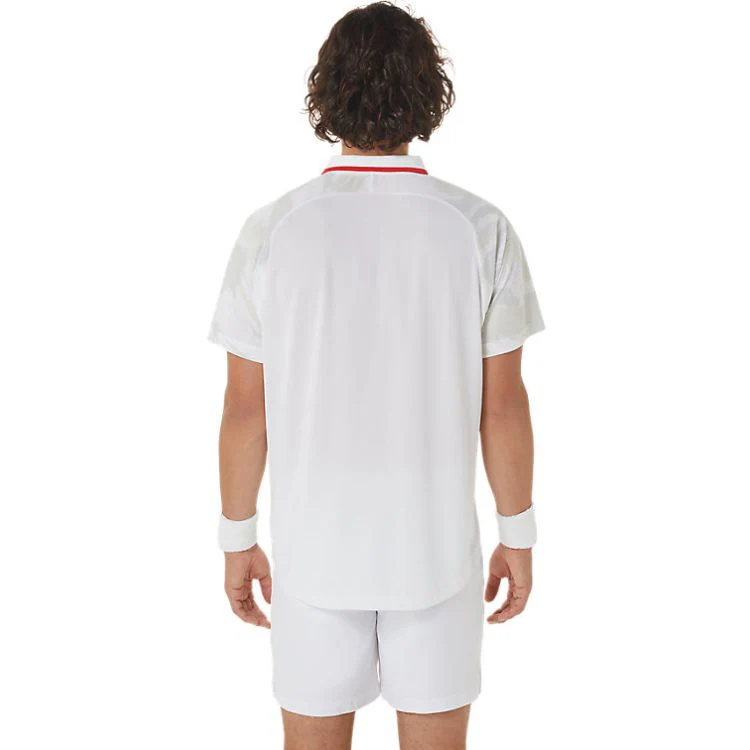 Asics Poloshirt Court Graphic Heren Wit - Image 4