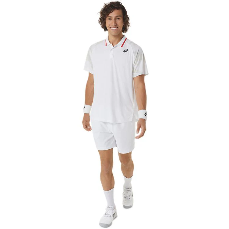 Asics Poloshirt Court Graphic Heren Wit - Image 6
