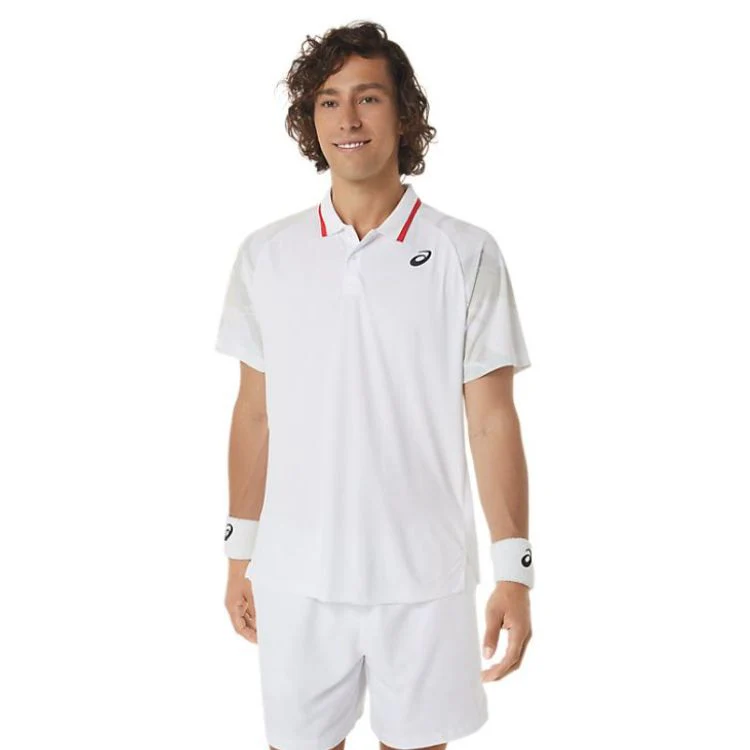 Asics Poloshirt Court Graphic Heren Wit - Image 7