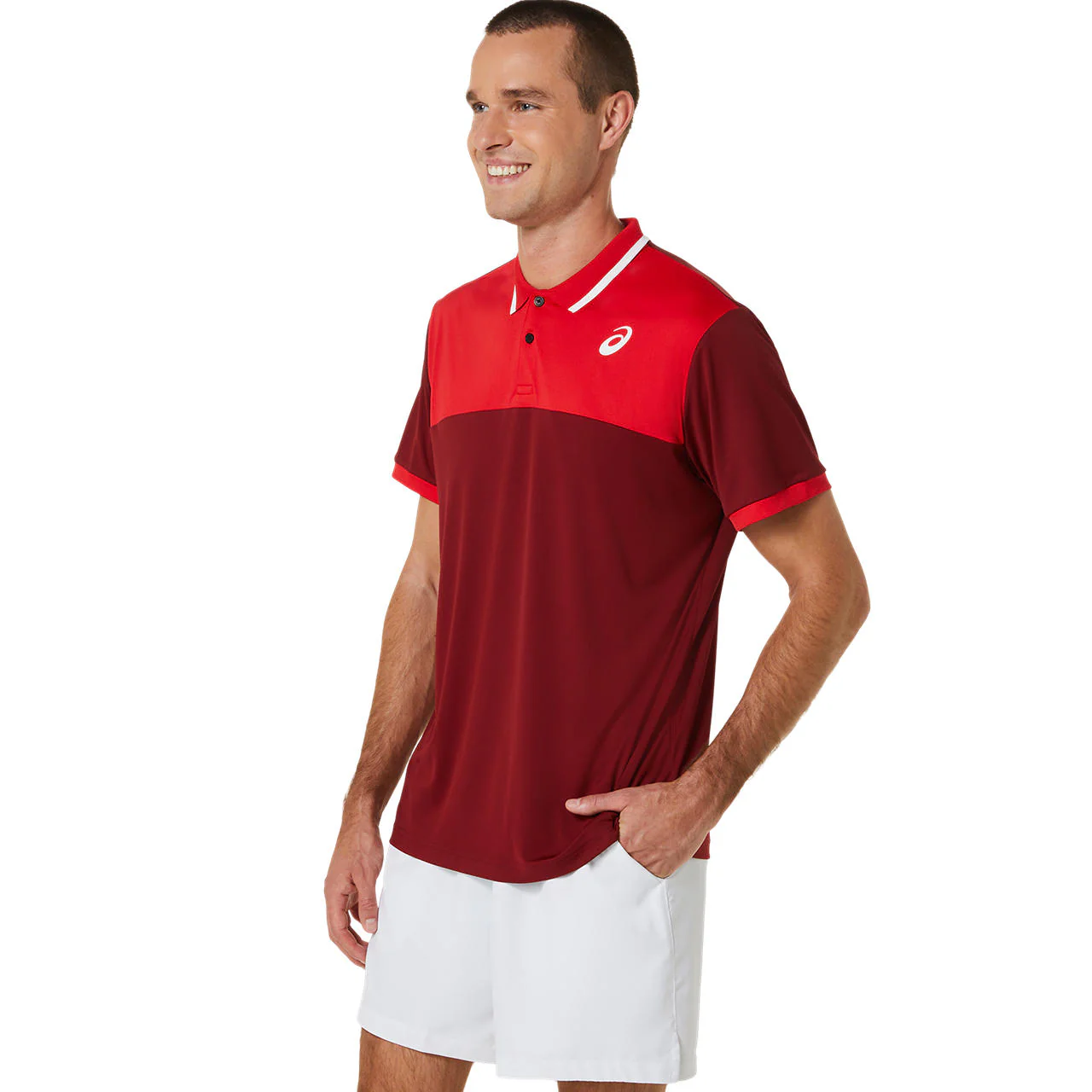 Asics Poloshirt Court Heren Rot - Image 3