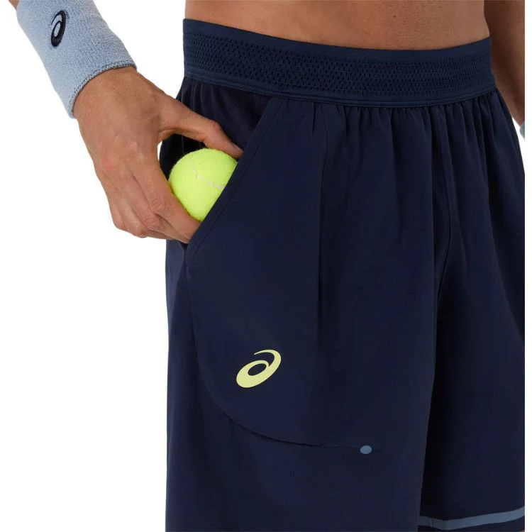 Asics Short Match 7 Inch Heren Navy Blue - Image 3