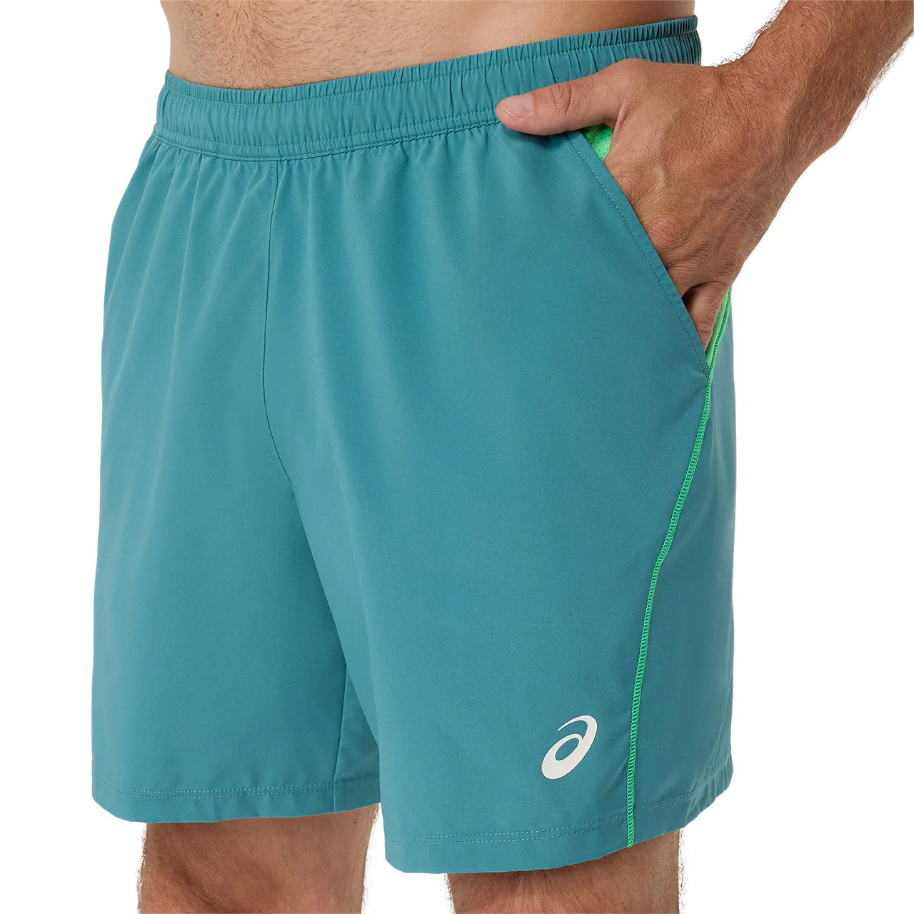 Asics Short Padel Court 7IN Heren Blauw Groen - Image 4