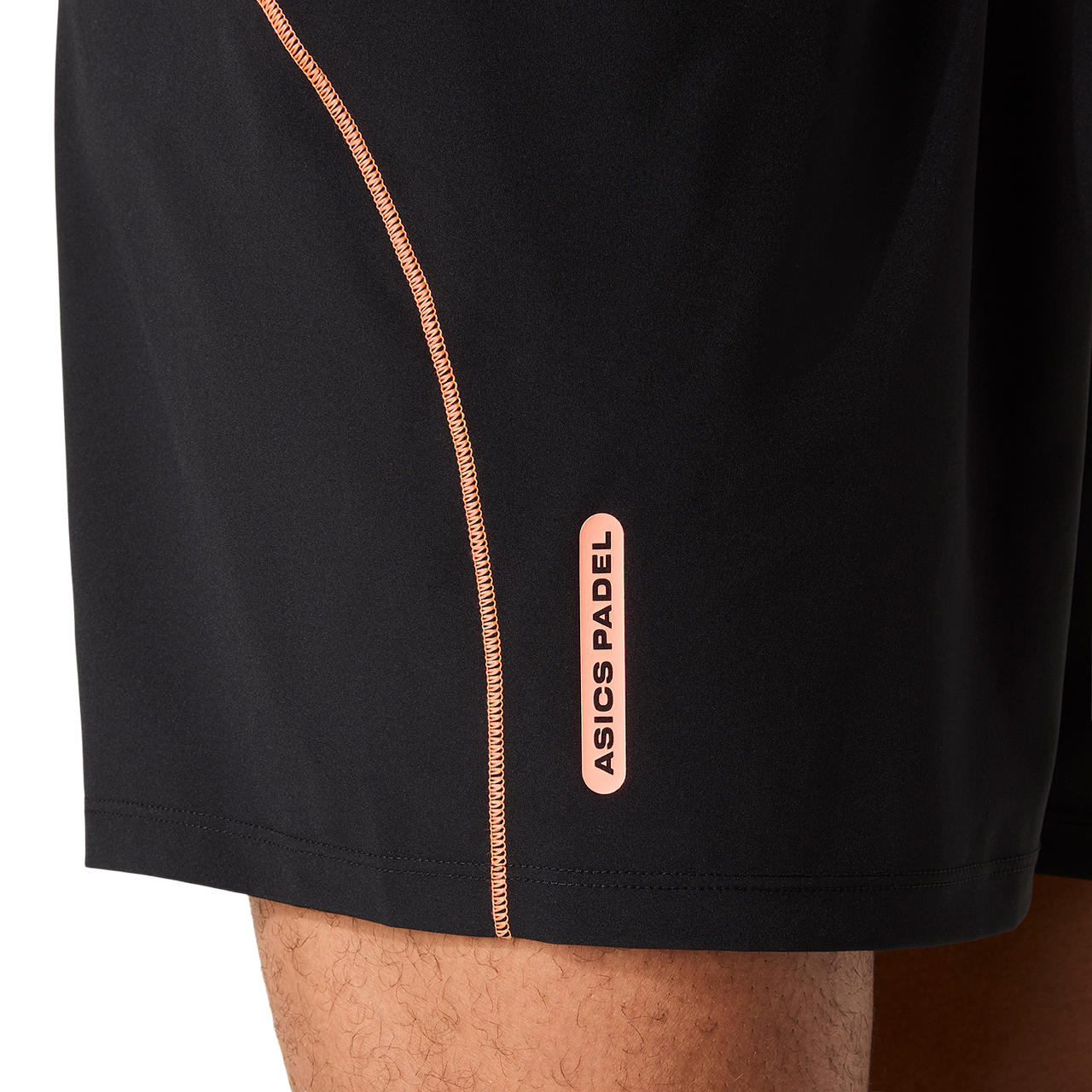Asics Short Padel Court 7IN Heren Zwart Blauw Oranje - Image 5