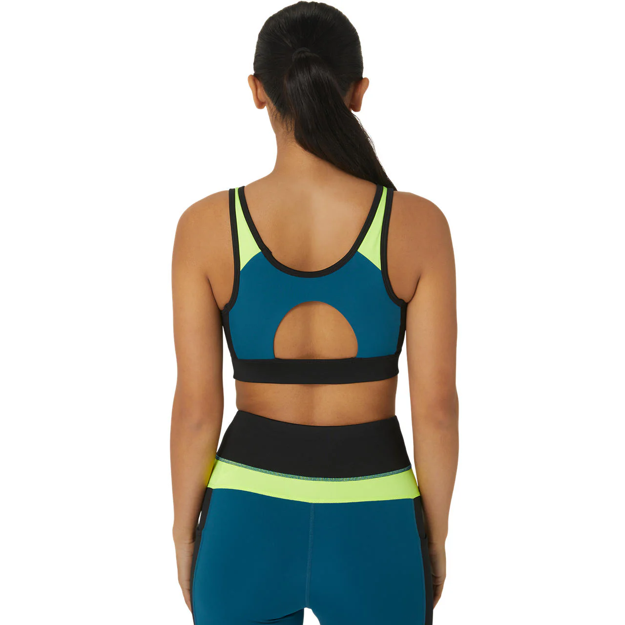 Asics Sport-BH Dames Blauw Geel - Image 2
