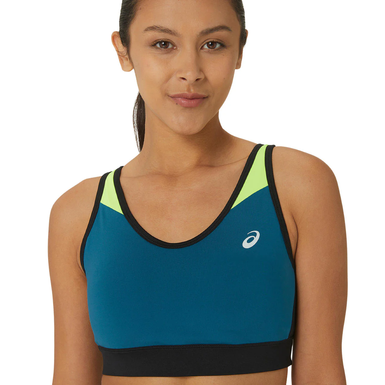 Asics Sport-BH Dames Blauw Geel - Image 4