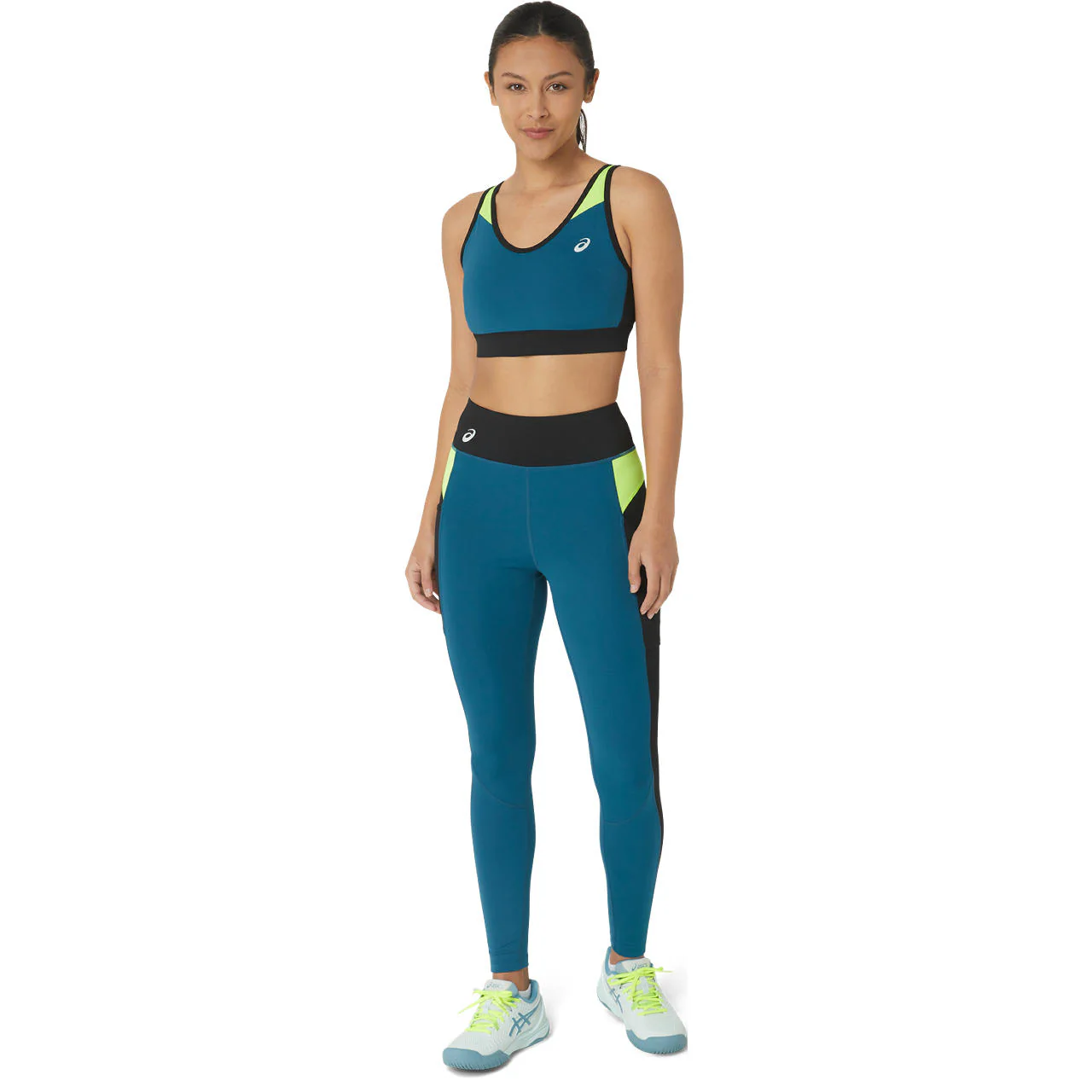 Asics Sport-BH Dames Blauw Geel - Image 6