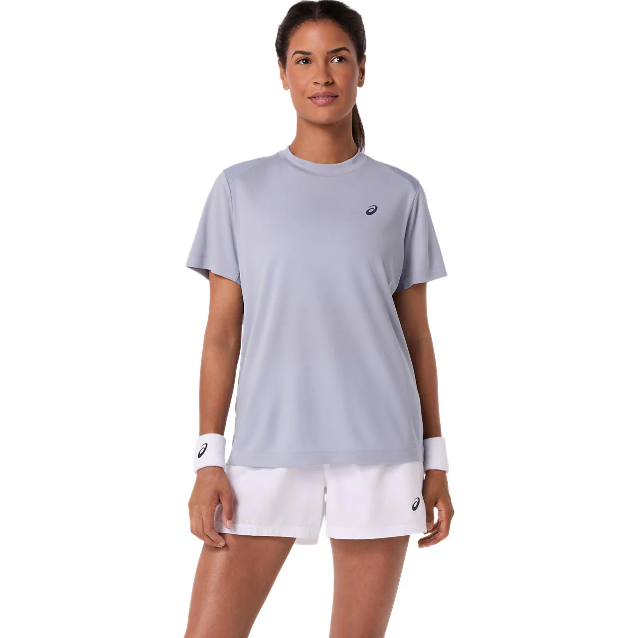 Asics T-Shirt Court SS Top Dames Grijs