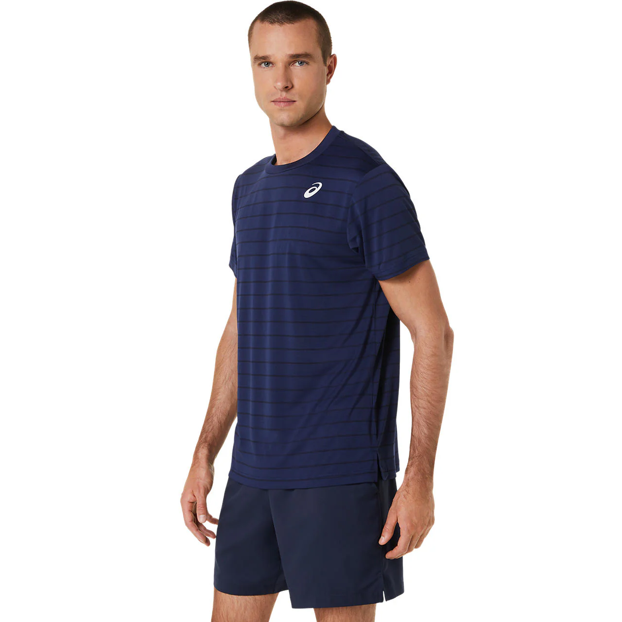 Asics T-Shirt Court SS Top Heren Donkerblauw - Image 3