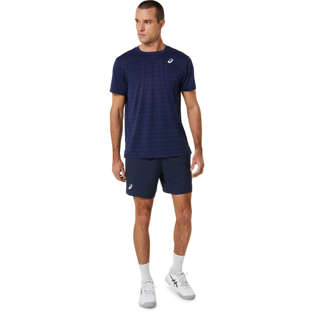 Asics T-Shirt Court SS Top Heren Donkerblauw - Image 5