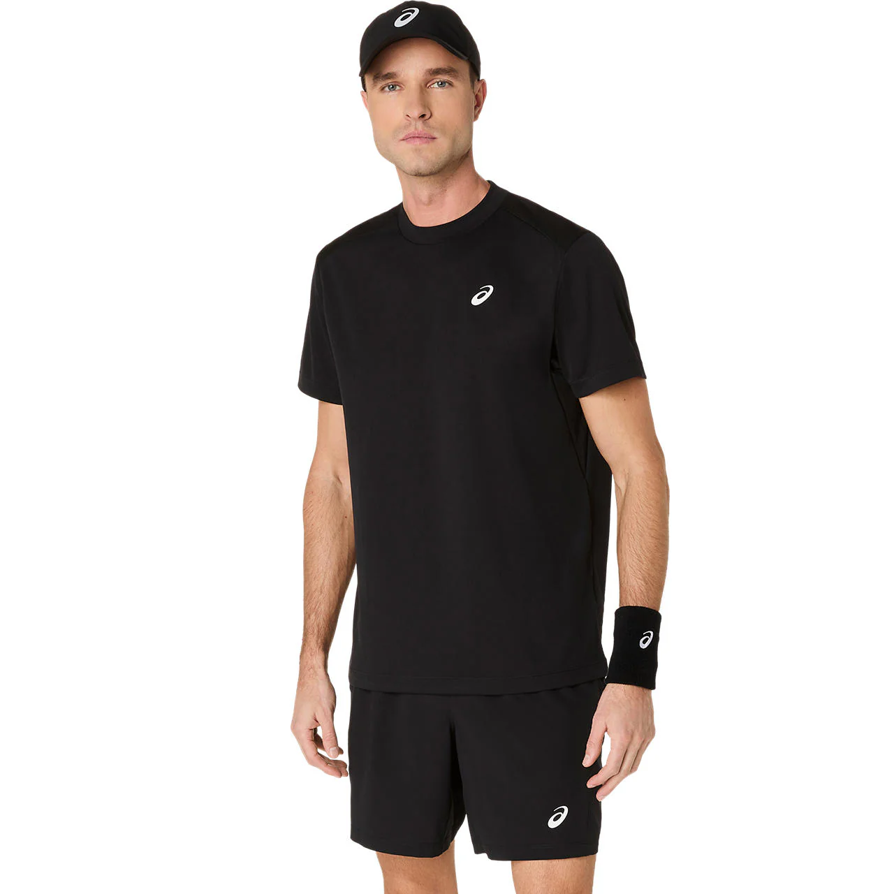 Asics T-Shirt Court SS Top Heren Zwart