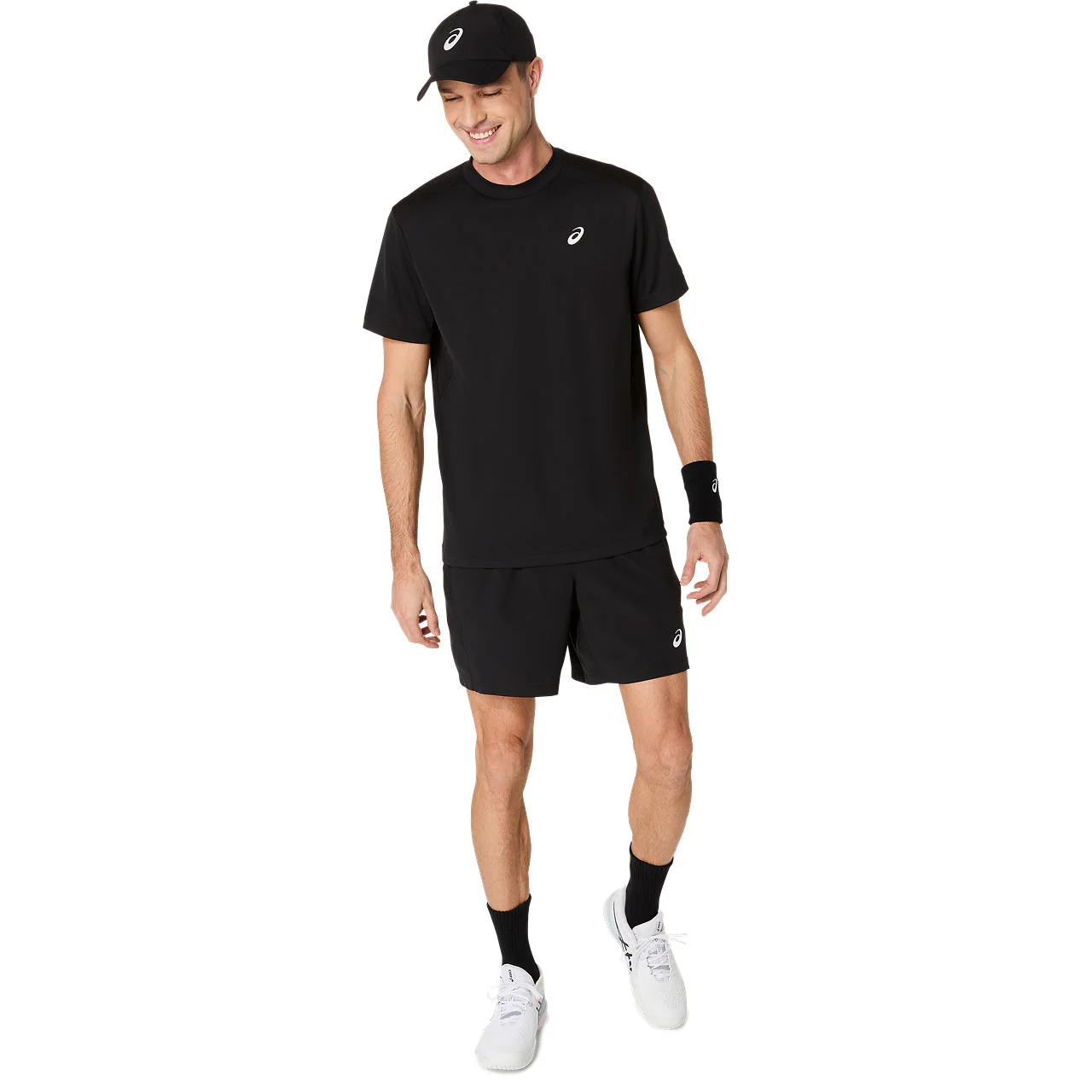 Asics T-Shirt Court SS Top Heren Zwart - Image 5