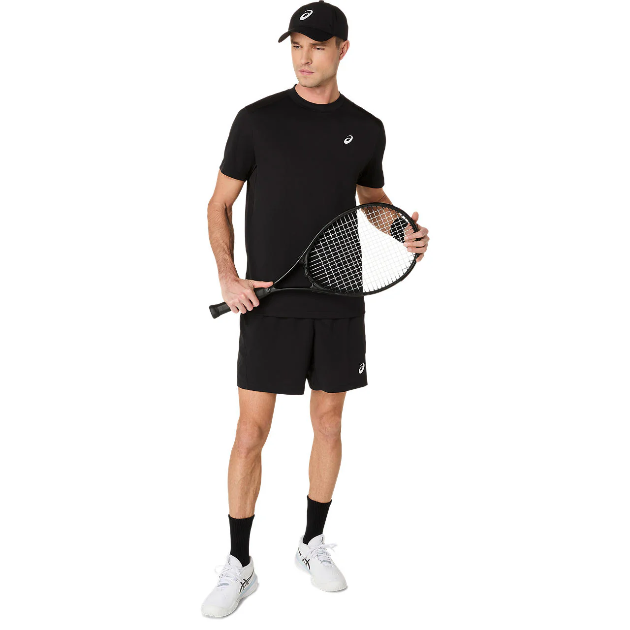 Asics T-Shirt Court SS Top Heren Zwart - Image 6