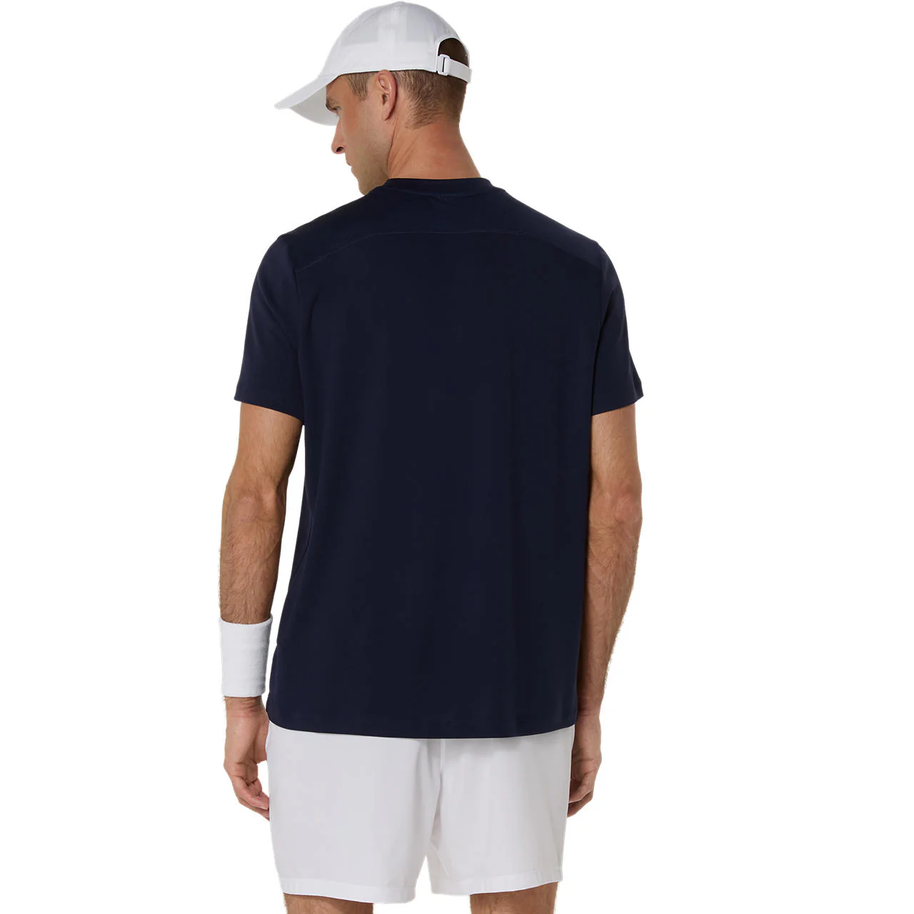 Asics T-Shirt Court SS Top Heren Navy - Image 2