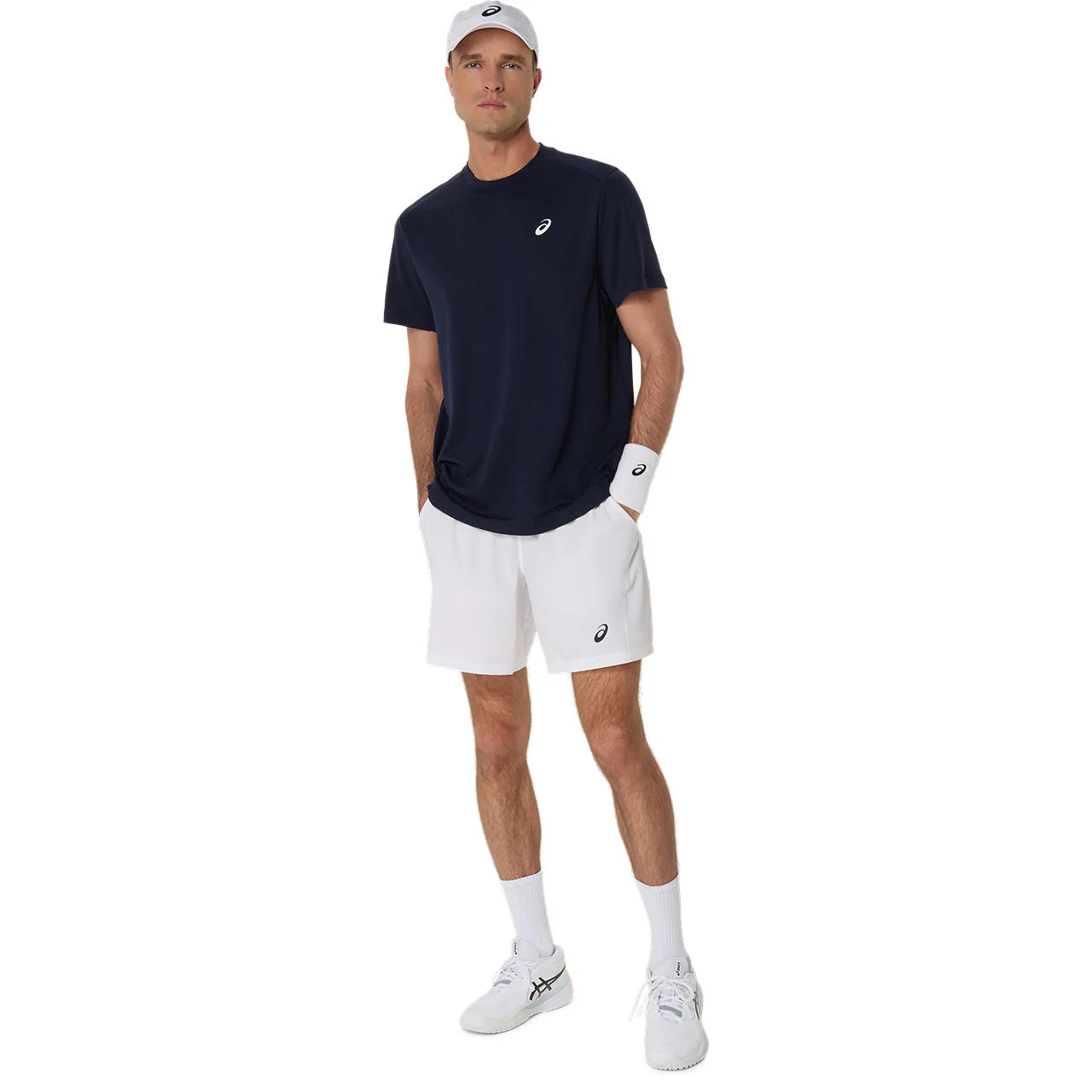 Asics T-Shirt Court SS Top Heren Navy - Image 5