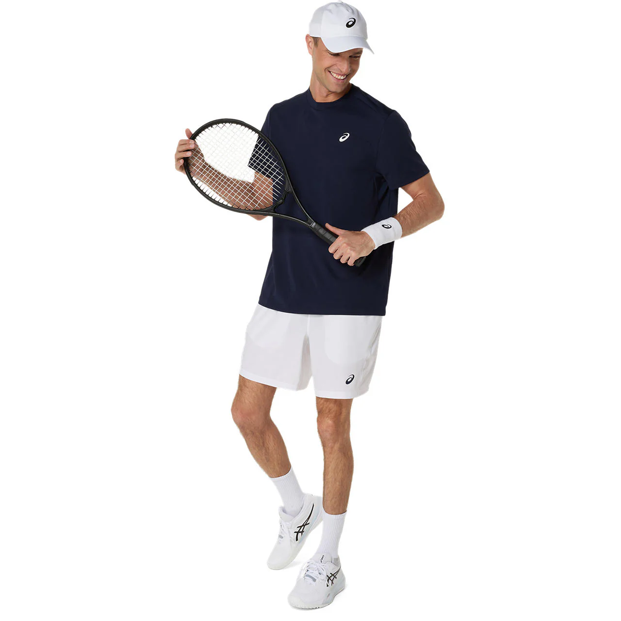 Asics T-Shirt Court SS Top Heren Navy - Image 6