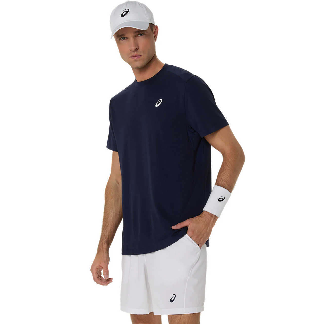Asics T-Shirt Court SS Top Heren Navy - Image 7