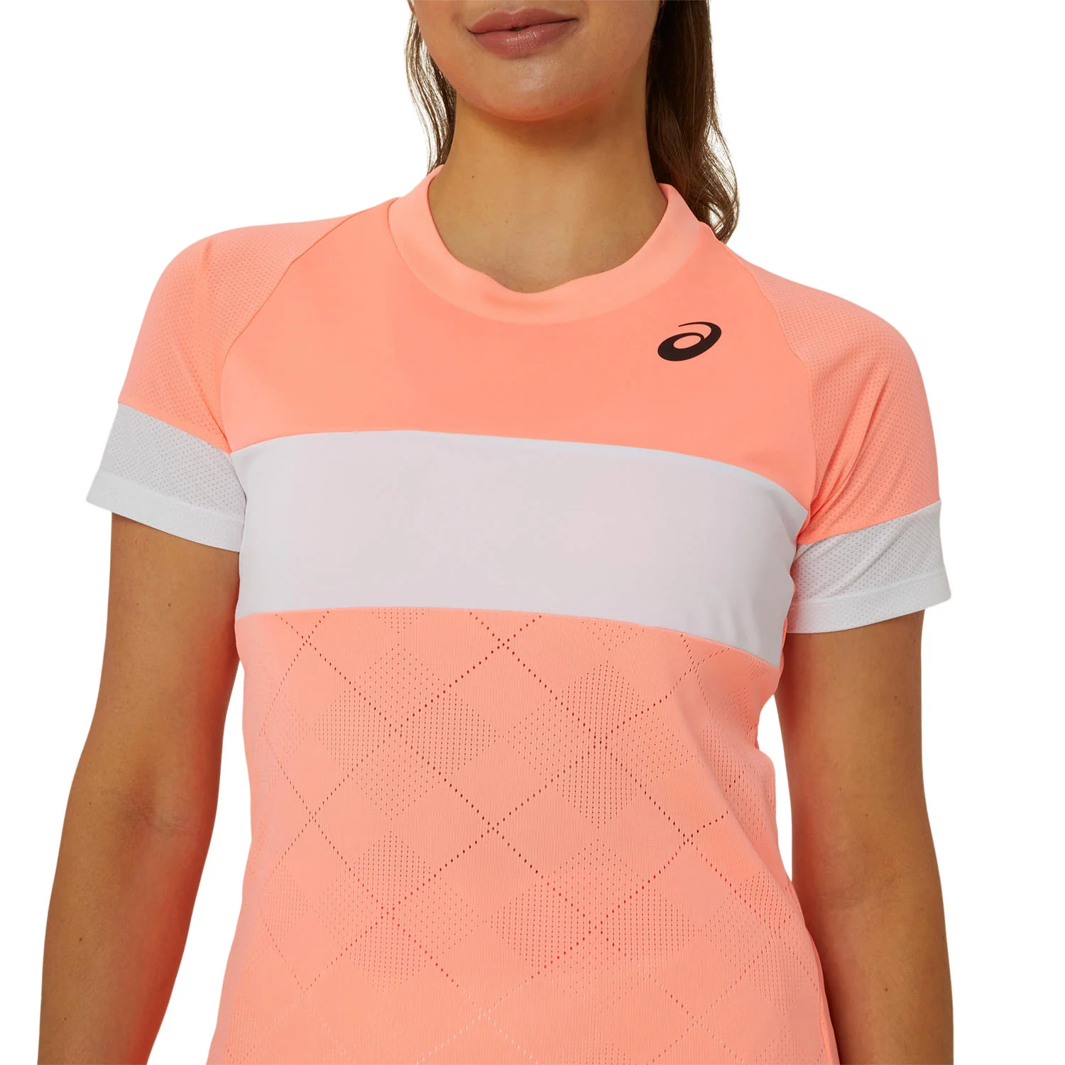Asics T-Shirt Game SS Top Dames Roze Wit - Image 5