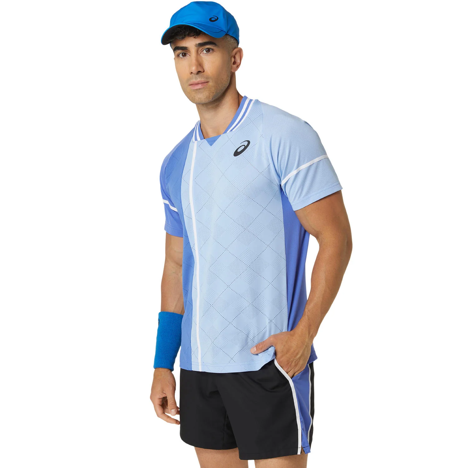 Asics T-Shirt Match Actibreeze Heren Blauw - Image 4