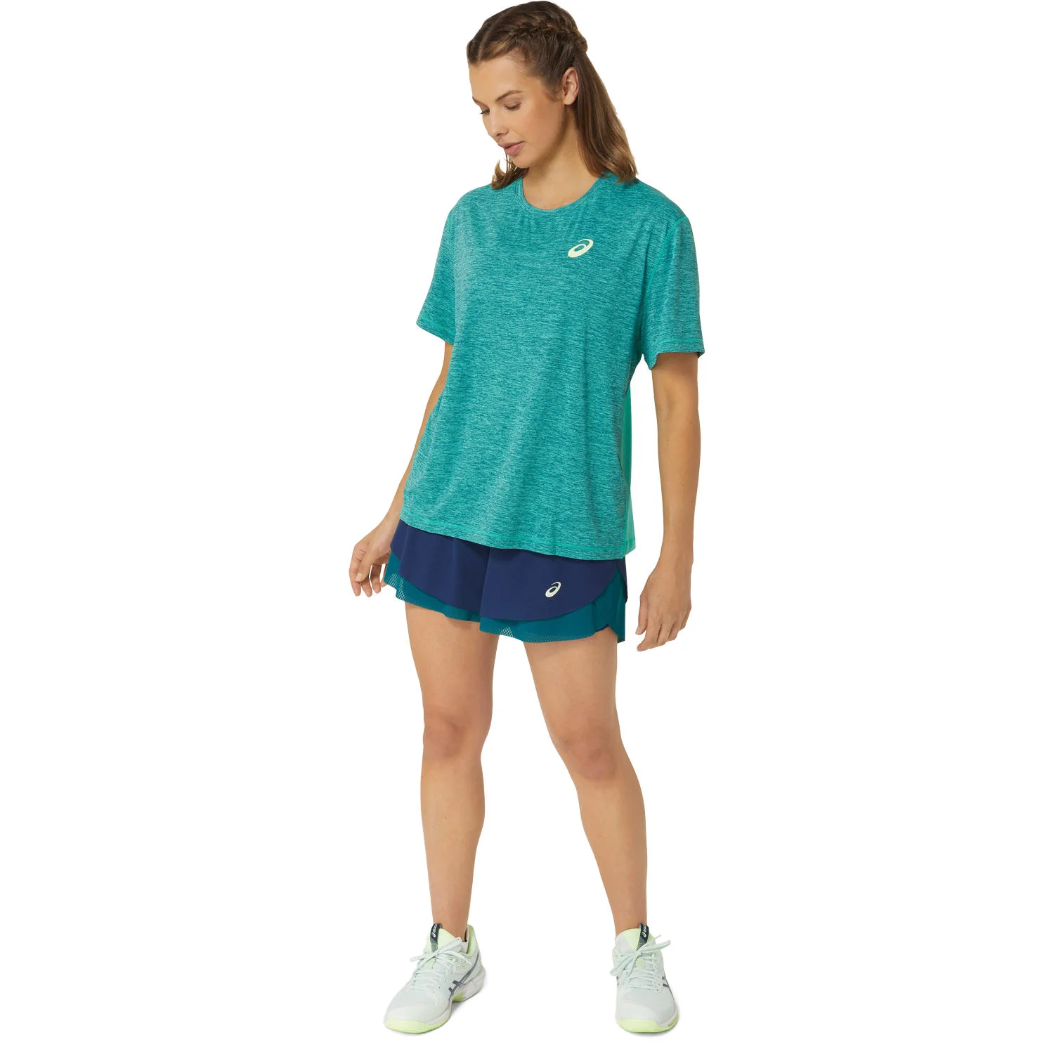 Asics T-Shirt Nagino Loose Tee Dames Groen - Image 4